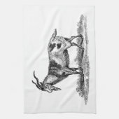 ヴィンテージの国内ヤギのイラストレーション- 1800'sヤギ キッチンタオル (縦)