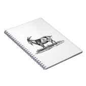 ヴィンテージの国内ヤギのイラストレーション- 1800'sヤギ ノートブック (右側)