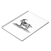 ヴィンテージの国内ヤギのイラストレーション- 1800'sヤギ ノートブック (左側)