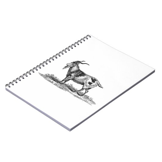 ヴィンテージの国内ヤギのイラストレーション- 1800'sヤギ ノートブック (左側)