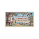 ヴィンテージの国鳥の子どもの差出人住所ラベル ラベル (正面)