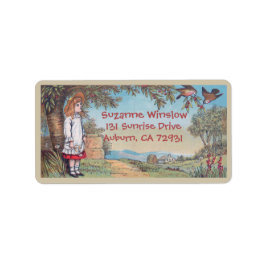 ヴィンテージの国鳥の子どもの差出人住所ラベル ラベル
