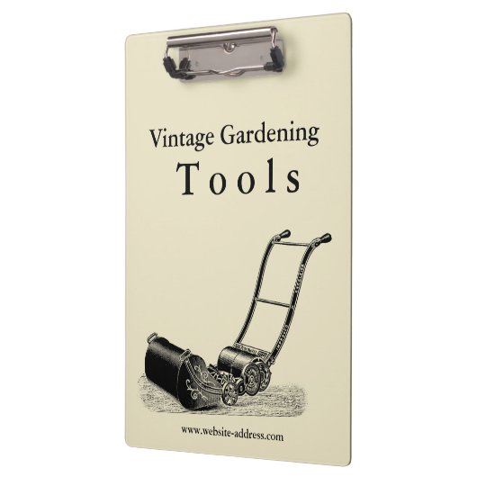 ヴィンテージの園芸工具の芝刈機のクリップボード クリップボード (左)