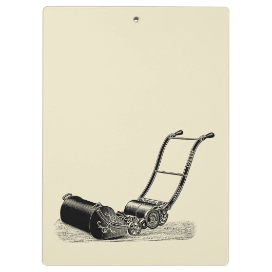 ヴィンテージの園芸工具の芝刈機のクリップボード クリップボード (裏面)