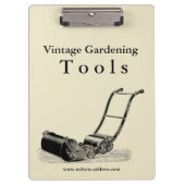 ヴィンテージの園芸工具の芝刈機のクリップボード クリップボード (正面)