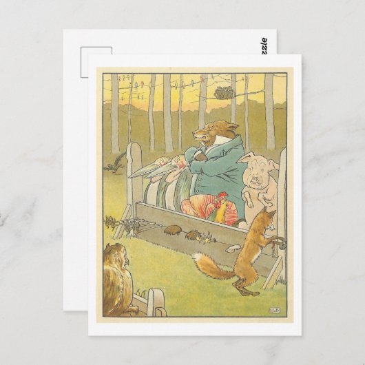 ヴィンテージの在庫イラストレーション ポストカード (正面/裏面)