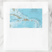 ヴィンテージの地カリブの図 – 米国 長方形シール (バッグ)