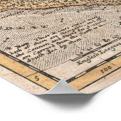 ヴィンテージの地カリブの図(1732) ポスター (角)