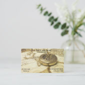 ヴィンテージの地図および地図のビジネスまたは地図製作者 名刺 (スタンド正面)