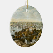 ヴィンテージの地図と旅行に出かけよう(1855) セラミックオーナメント (右)