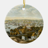 ヴィンテージの地図と旅行に出かけよう(1855) セラミックオーナメント (正面)