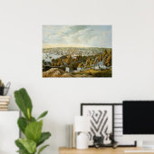 ヴィンテージの地図と旅行に出かけよう(1855) ポスター (ホームオフィス)