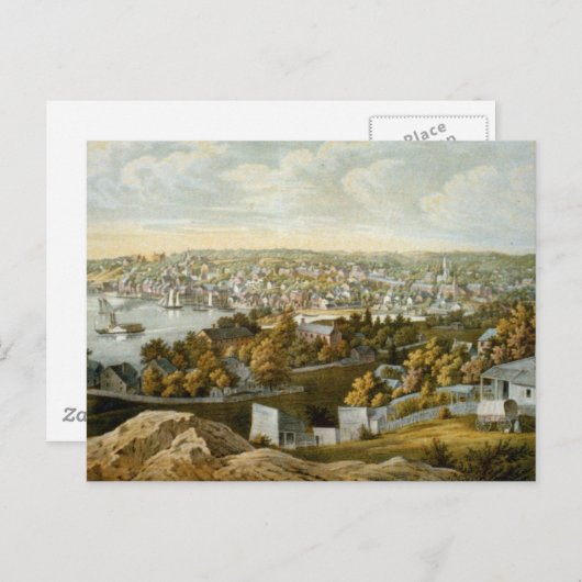 ヴィンテージの地図と旅行に出かけよう(1855) ポストカード (正面/裏面)