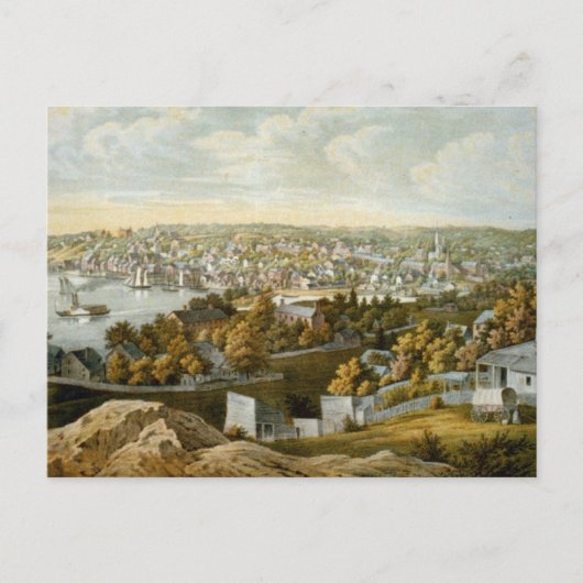 ヴィンテージの地図と旅行に出かけよう(1855) ポストカード (正面)