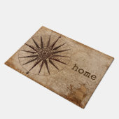 ヴィンテージの地図のコンパスのドア・マット ドアマット (アングル)