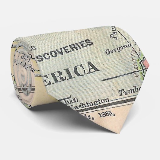 ヴィンテージの地図のタイ ネクタイ (ロール)