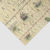 ヴィンテージの地図のプリント 薄葉紙 (詳細)