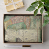 ヴィンテージの地図のプリント 薄葉紙 (ギフト)