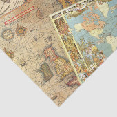 ヴィンテージの地図のプリント 薄葉紙 (詳細)
