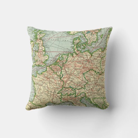 ヴィンテージの地図のヨーロッパの枕、カスタムな引用文 クッション (裏面)