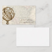 ヴィンテージの地図の座席表 プレイスカード (正面/裏面)