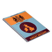 ヴィンテージの地図の本の素晴らしイギリス。 ノートブック (右側)