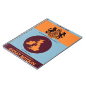 ヴィンテージの地図の本の素晴らしイギリス。 ノートブック (左側)