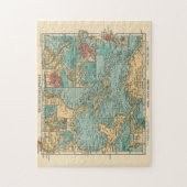 ヴィンテージの地図カリブの(1906年) ジグソーパズル (縦)