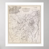 ヴィンテージの地図ニューヨーク・アディロンダックス ポスター (正面)