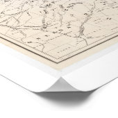 ヴィンテージの地図ニューヨーク・アディロンダックス ポスター (角)