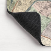 ヴィンテージの地図パリフランス1878 マウスパッド (コーナー)