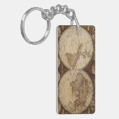 ヴィンテージの地図 キーホルダー (正面左)