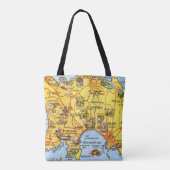 ヴィンテージの地図 トートバッグ (裏面)