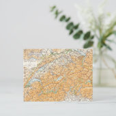 ヴィンテージの地図 ポストカード (スタンド正面)