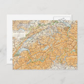 ヴィンテージの地図 ポストカード (正面/裏面)