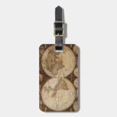 ヴィンテージの地図 ラゲッジタグ (正面縦)