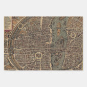 ヴィンテージの地図 ラッピングペーパーシート (正面)