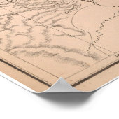 ヴィンテージの地図（1859年） ポスター (角)