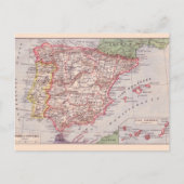 ヴィンテージの地図, 1920,スペイン ポストカード (正面)