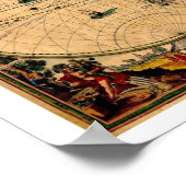 ヴィンテージの地図Nova totius terrarum 1625 ポスター (角)