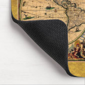 ヴィンテージの地図Nova totius terrarum 1625 マウスパッド (コーナー)