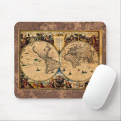 ヴィンテージの地図Nova totius terrarum 1625 マウスパッド (マウス)