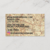 ヴィンテージの地形の名刺 名刺 (裏面)