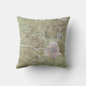 ヴィンテージの地形図Mount Saint Helens クッション (裏面)