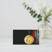 ヴィンテージの地球および本 名刺 (スタンド正面)