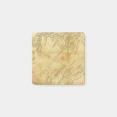 ヴィンテージの地球の古いペーパーエレガントなポスト・イットの地図を描いて下さい ポストイット (正面)