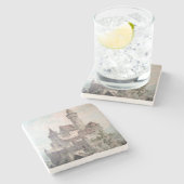 ヴィンテージの城の芸術の石のコースター ストーンコースター (横)