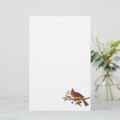 ヴィンテージの基本的な歌の鳥のイラストレーション- 1800's 便箋 (スタンド正面)