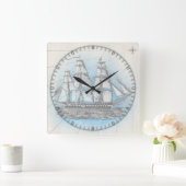 ヴィンテージの壁時計 スクエア壁時計 (ホーム)