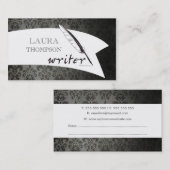 ヴィンテージの壁紙の作家の作家の名刺 名刺 (正面/裏面)